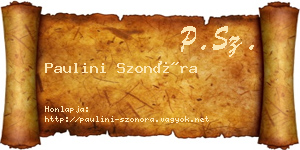Paulini Szonóra névjegykártya